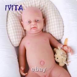 IVITA 18'' Full Body Silicone Reborn Doll 3800g Waterproof Baby Girl Xmas Gift