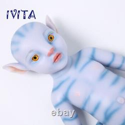 IVITA 18'' Full Silicone Newborn Doll Golden Eyes Fairy Infant Girl Kids Gift