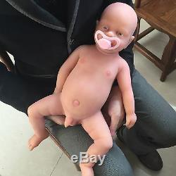 IVITA 18'' Full Silicone Reborn Baby BOY Take Pacifier Lifelike Infrant Dolls