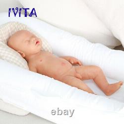 IVITA 18'' Reborn Baby Dolls Full Body Silicone Handmade Sleeping Boy Doll Gifts
