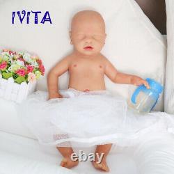 IVITA 18 Silicone Rebirth Baby Doll Handmade Sleeping Baby Girl Doll Toys Gifts