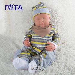 IVITA 18 Silicone Reborn Baby Eyes Closed Doll Toy Special sales Holiday Gifts