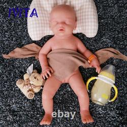 IVITA 18'' Silicone Reborn Doll Sleep Newborn Baby Girl Can Take Pacifier Gift