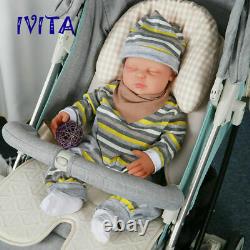 IVITA 18'' Sleeping Infant Silicone Reborn Baby Doll Eyes Closed Girl Baby