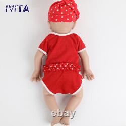 IVITA 19'' Silicone Reborn Doll Soft Silicone Baby Girl Doll Take a Pacifier