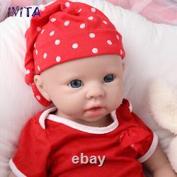 IVITA 19'' Silicone Reborn Doll Soft Silicone Baby Girl Doll Take a Pacifier