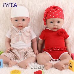 IVITA 20Big Boy and Girl Newborn Doll Full Body Lifelike Reborn Baby Big Doll