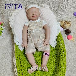 IVITA 20Eyes Closed Boy Baby Lifelike Reborn Baby Full Body Silicone Doll