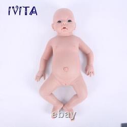 IVITA 20'' Adorable Silicone Baby Girl Doll Floppy Squishy Silicone Reborn Doll