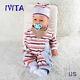 Ivita 20'' Full Body Silicone Reborn Baby Girl Smile Dolls Can Take Pacifier