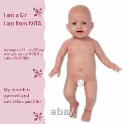 IVITA 20inch Full body soft silicone reborn baby doll Alive Girl Simulation Toy