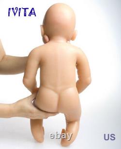 IVITA 21'' Reborn Baby Girl Doll Realistic Newborn Silicone Doll Christmas Gift
