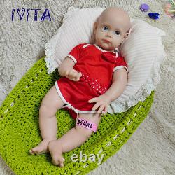 IVITA 21'' Vivid Soft Silicone Reborn Baby Girl 9.24lbs Doll Kids Xmas Gift Toy