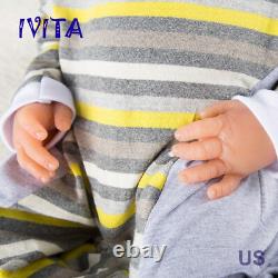 IVITA 22'' Full Body Platinum Silicone Reborn Baby BOY 5KG Lifelike Silicon Doll