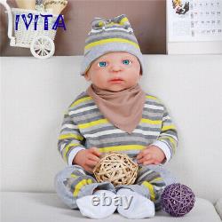IVITA 22'' Full Body Silicone Reborn Baby BOY 5KG Lifelike Big Silicone Doll