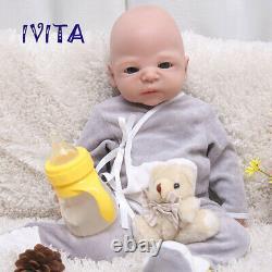 IVITA 22inch Full Body Silicone Reborn Baby BOY Realistic Big Silicone Doll