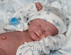 I'M NEW BABY BOY! Crying PREEMIE Berenguer LifeLike Reborn Pacifier Doll +Extras