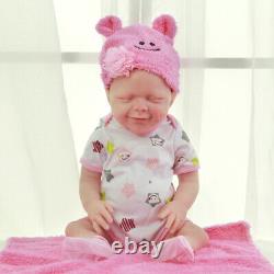 Katie-18.5 in Full Silicone Reborn Baby Girl Doll Platinum Silicone Baby Doll