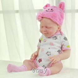 Katie-18.5 in Full Silicone Reborn Baby Girl Doll Platinum Silicone Baby Doll