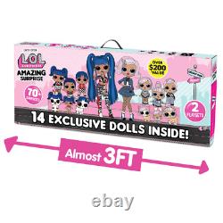 LOL Big Playset Amazing 70+ Surprises 14 Fashion Dolls 3 Foot HUGE BOX New