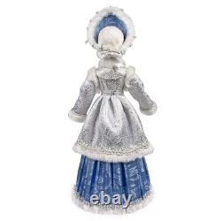 Large Snow Maiden Doll Russian Snegurochka Figurine Handmade Christmas Doll, 17