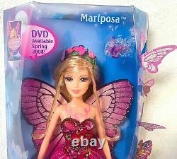 Mariposa Barbie Doll Mattel 2007 Movie TV Butterfly Fairy M3456 NEW