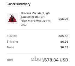 Mattel Monster High Skullector Dracula Doll 2022 Limited Edition CONFIRMED ORDER