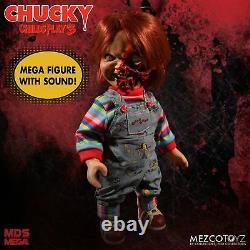 Mezco Toyz Mega Childs Play 3 Talking Pizza Face Chucky Doll 15 Figure WC78020