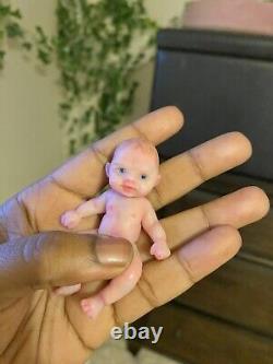 Mini Silicone Baby Reborn Doll Girl OOAK