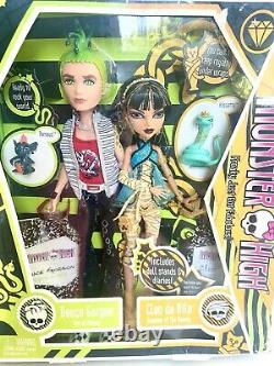 Monster High Cleo De Nile and Deuce Gorgon Doll 1st wave Retired NEW NRFB