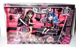 Monster High Fearleading 3 Pack Draculaura Ghoulia Cleo Dolls Mattel NEW