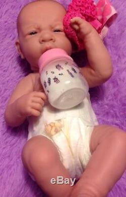 My Precious Baby Girl! Berenguer Preemie Lifelike Reborn Doll W Pacifier, Bottle