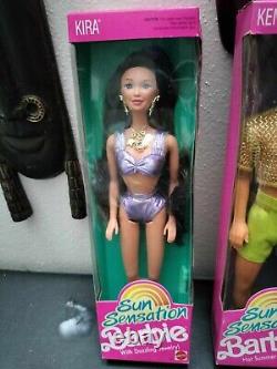 NEW 1991 Barbie Sun Sensation Set Barbie Ken Skipper Jazzie Kira Mattel NIB 5\6