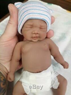NEW 8 Micro Preemie Full Body Silicone Baby Boy Doll Cooper