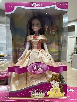 NIB Disney Princess DOLLS Brass Key Porcelain Doll