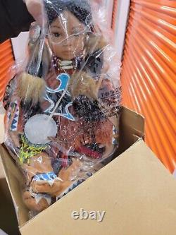 Native American PORCELAIN Girl Doll ABC # 25188 NPD Brand New in Box