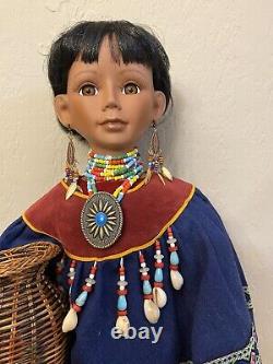 Native American Porcelain Doll- New