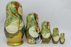 Nesting Dolls, Girl with children(5p. Inside, 7 tall). Artwork, exclusive