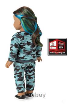 New, American Girl Truly Me Doll 89 Cool Camo with Book, Hazel Eyes, Dark Brown