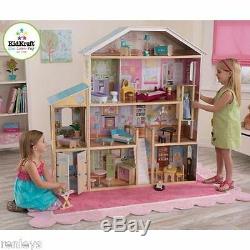 New KidKraft Majestic Mansion Doll House Large Furniture Kids Play Fits Barbies