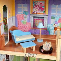 New KidKraft Majestic Mansion Doll House Large Furniture Kids Play Fits Barbies