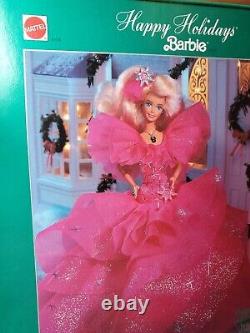 New NRFB Happy Holidays BARBIE Doll 1990 Special Edition 4098 MATTEL