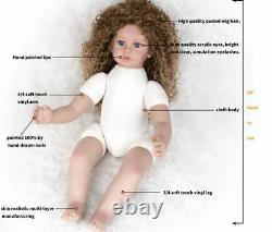 New Reborn Doll Long Curly Hair Girl, High Quality Doll, Toddler Cloth Body 24inch