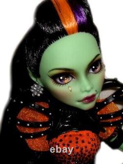 OOAK custom Monster High doll repaint Casta Fierce witch goth bjd