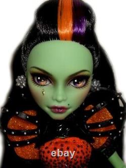 OOAK custom Monster High doll repaint Casta Fierce witch goth bjd