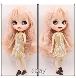 Pink hair Takara 12 Neo Blythe Customized Face Nude Doll Factory Joint Body#236