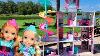Playhouse Elsa U0026 Anna Toddlers Visit Jasmine Lol Doll House Of Surprises Slide Pool