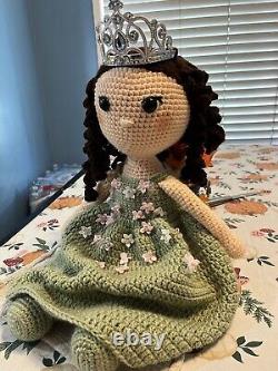 Princess Forest? Quinceanera Crochet Doll Amigurumi Brand New 24 Inch