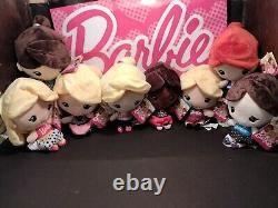 RARE Barbie 12pc Plush Dolls & Pillow set. License New withtags