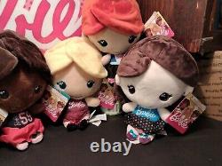 RARE Barbie 12pc Plush Dolls & Pillow set. License New withtags